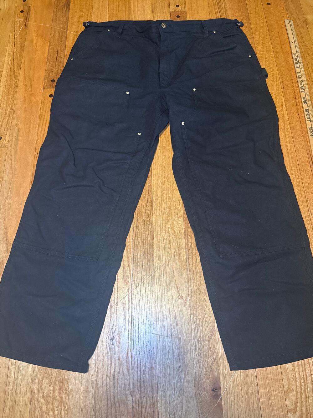 Carhartt Double Knee Double Front Duck Work Pants Black Men’s 42x30
